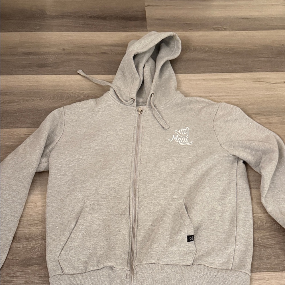Gray Zip-Up Hoodie